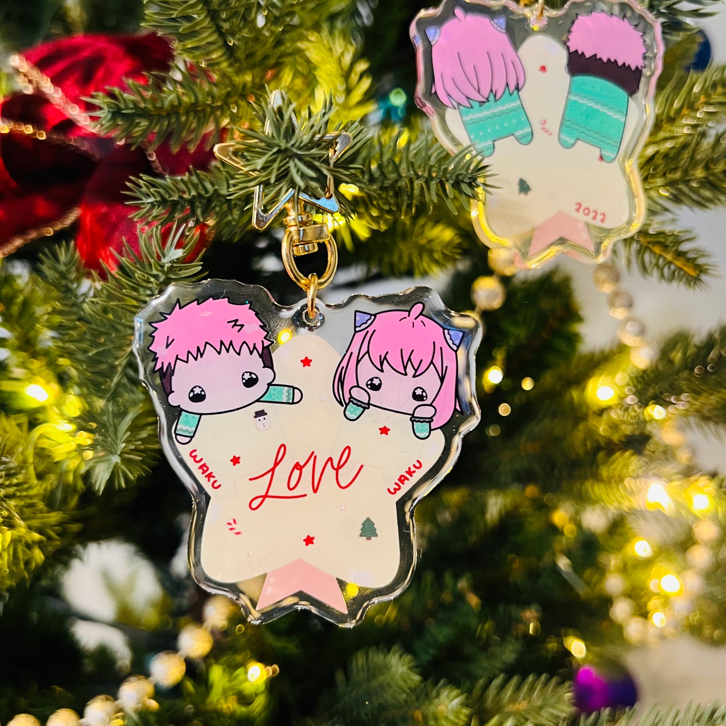 XMAS OIKS WREATH & ANYA/YUJI KEYCHAIN